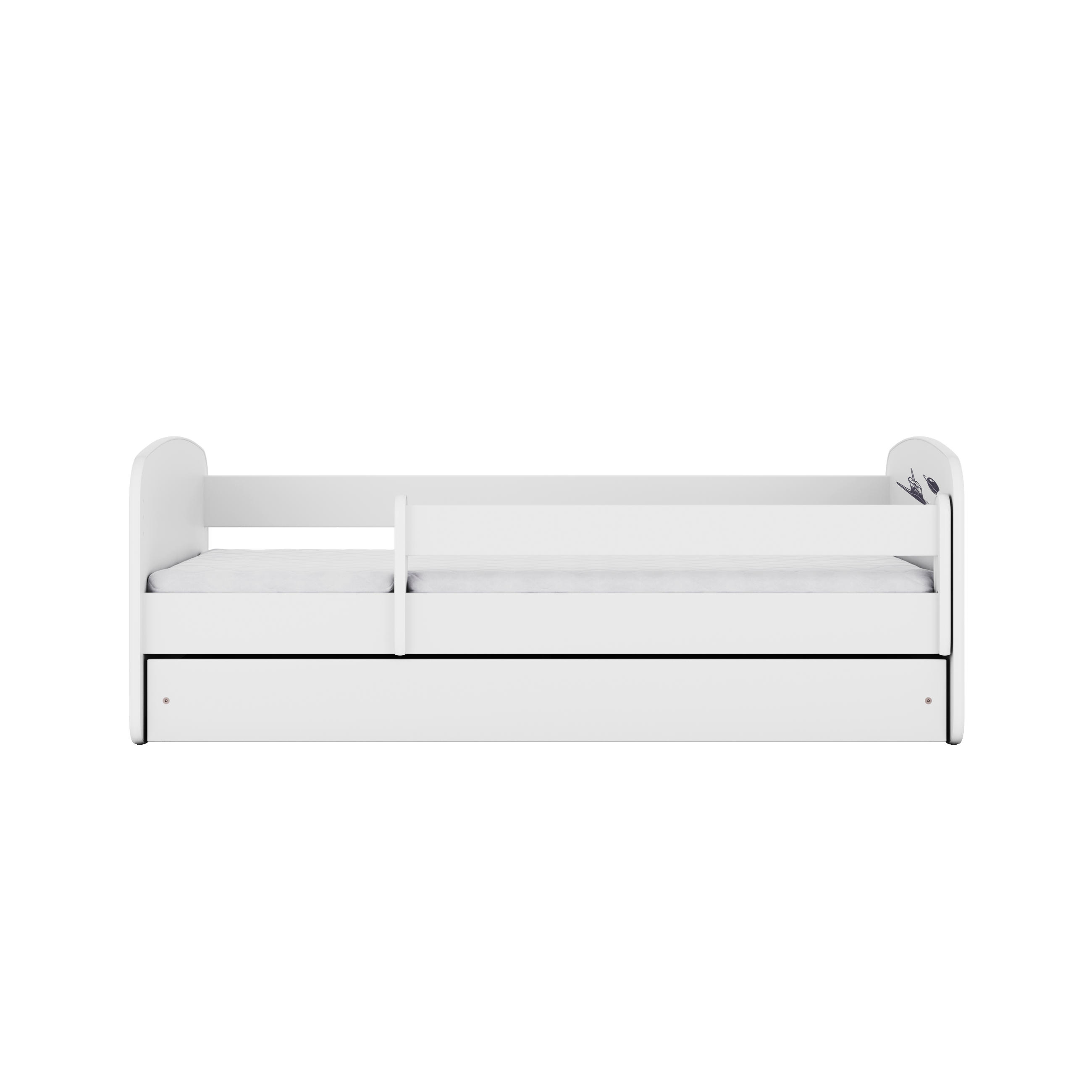 KINDERBETT NASA mit Schublade 160/80 90/61/164 - Weiß, Holzwerkstoff (80/160cm) - RAUMHIRSCH FURNITURE