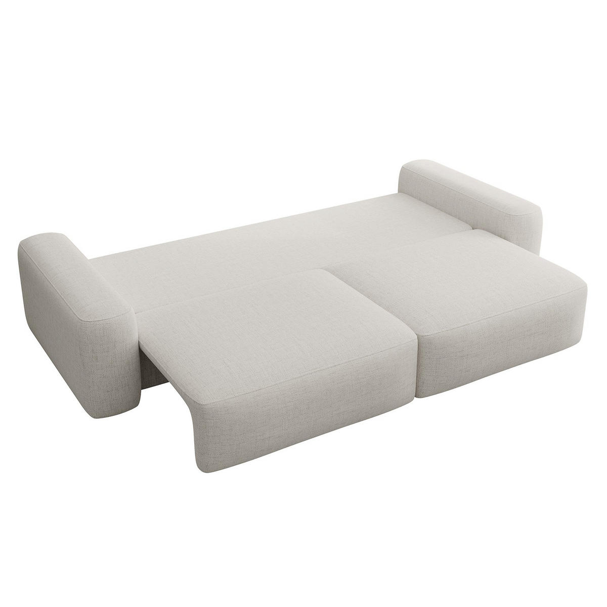 POHOVKA Carnos Krémová 3-místná - černá/krémová, textil/plast (257/82/105cm) - Selsey