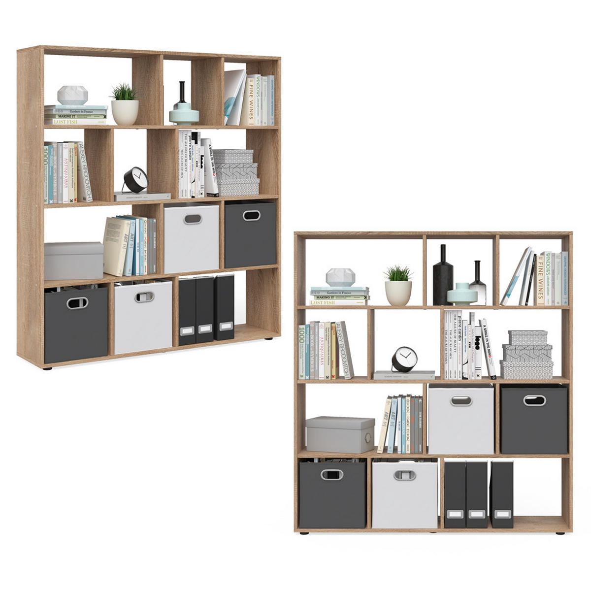 RAUMTEILER Pilar Sonoma 131.6 x 143 cm - Sonoma Eiche, Holzwerkstoff (131.6/143/29cm) - Vicco