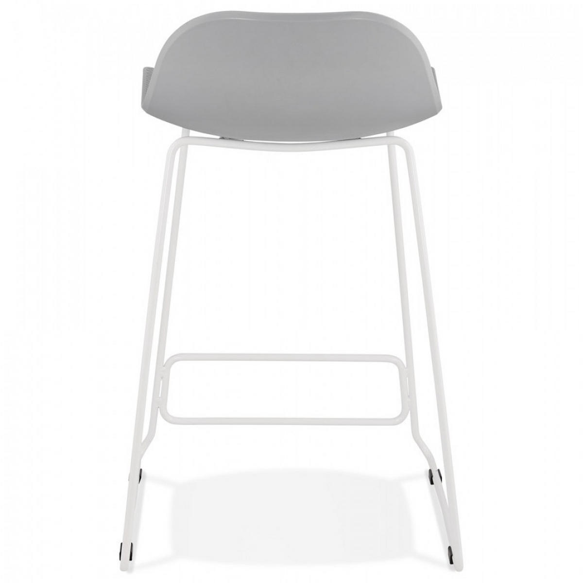 BARHOCKER grau 49x85x53cm - Weiß/Grau, Kunststoff/Metall (49/85/53cm) - AlterEgo