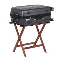 KUFROVÝ stojan - hnedá, drevo/textil (58/52/37.5cm) - Relaxdays