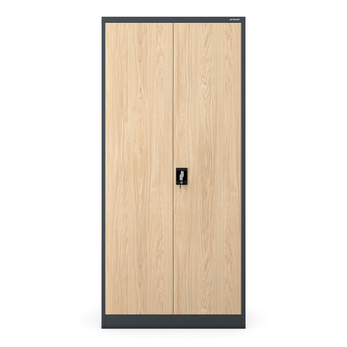 BÜRO-AKTENSCHRANK JAN H 195x90x40 cm - Anthrazit/Sonoma Eiche, Metall (90/195/40cm) - Jan Nowak