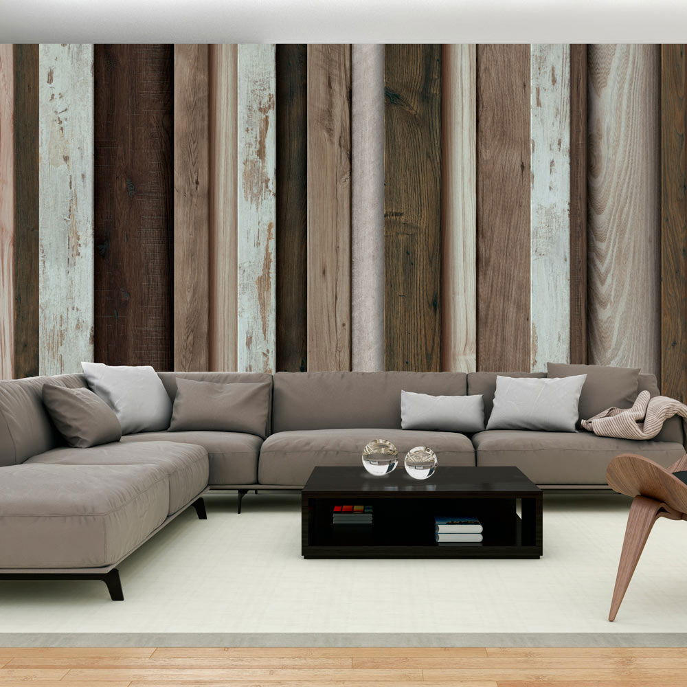 SELBSTKLEBENDE FOTOTAPETE 490/280 cm - Weiß/Braun, Kunststoff/Textil (490/1cm) - KUNSTLOFT