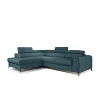 ECKSOFA - OLIVIER (Links, Meeresblau) - Türkis, Textil (275/205cm) - Möblo