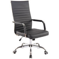 BÜROSTUHL Amadeus, Kunstleder Schwarz - Schwarz, Textil/Metall (51/106/63cm) - TPFLiving