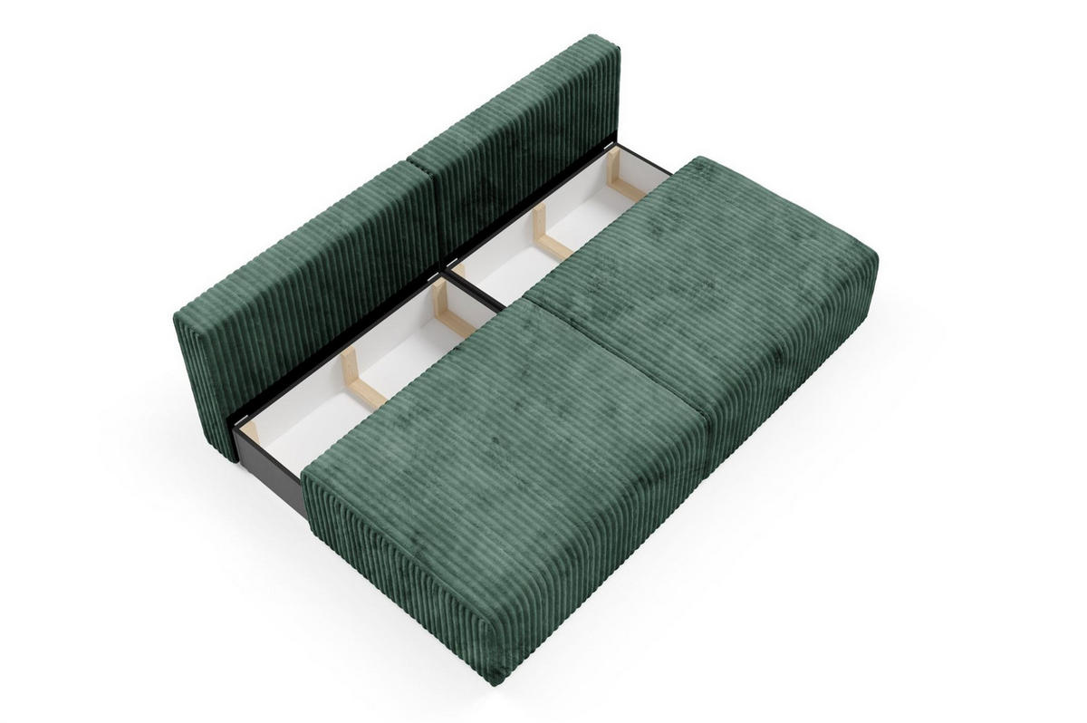 SCHLAFSOFA Natalia Xs - Grün, Holzwerkstoff/Textil (216/85/105cm) - Fun Möbel