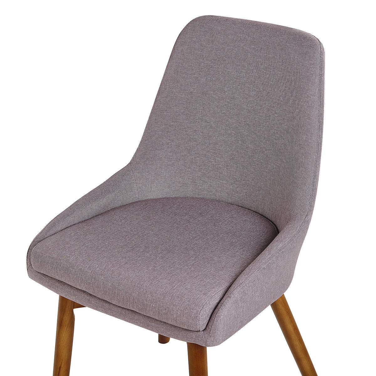 STUHL 2er-Set Polsterbezug Grau Melfort - Grau, Holz/Textil (49/82/58cm) - Beliani