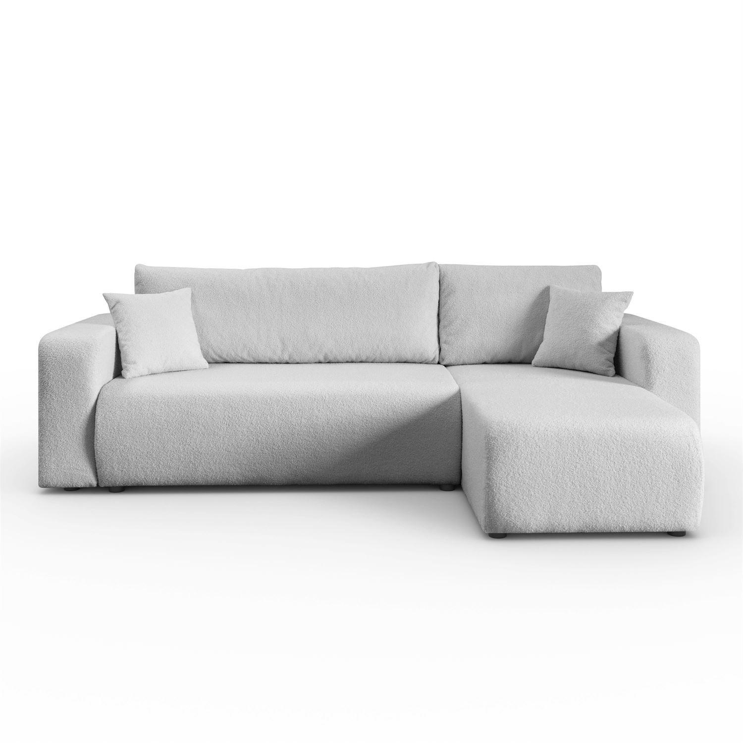 ECKSOFA VESPO L mit Schlaffunktion und Bettkasten - Grau, Textil (247/143cm) - Lookway