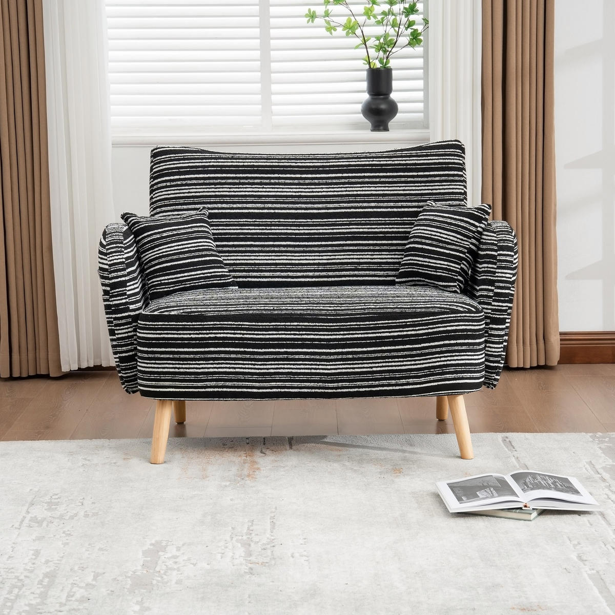 BIG SESSEL,Relaxsessel,Loungesofa,XXL-Sessel,Bouclé,Schwarz - Schwarz, Textil (121/63/81.5cm) - LVHOM