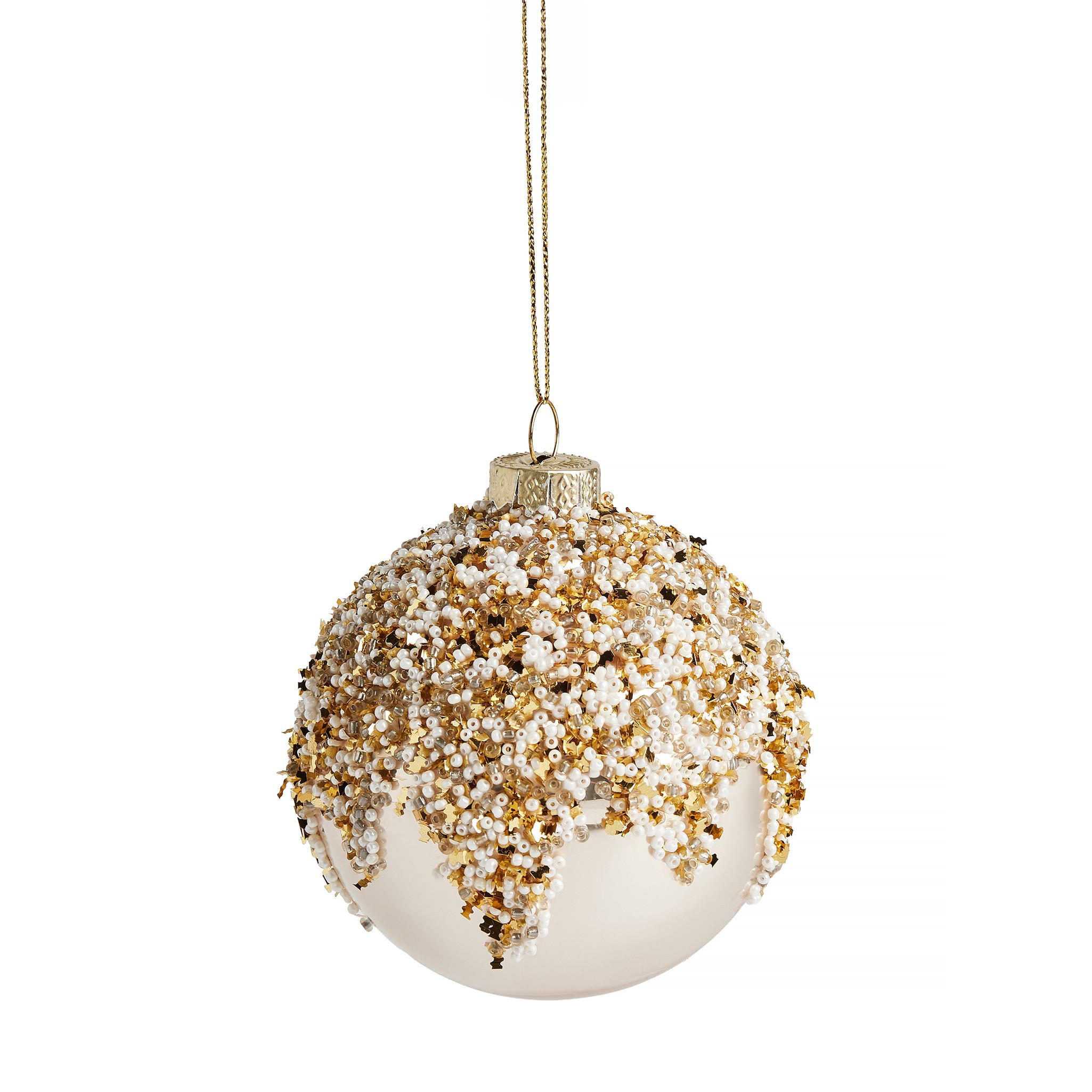 WEIHNACHTSKUGEL Glas BROUGH, Ø80 mm, Gold, Christbaumkugeln, Weihnachtsdeko Xmas, Christmas Deko - Goldfarben, Glas (8/8/8cm) - home&you