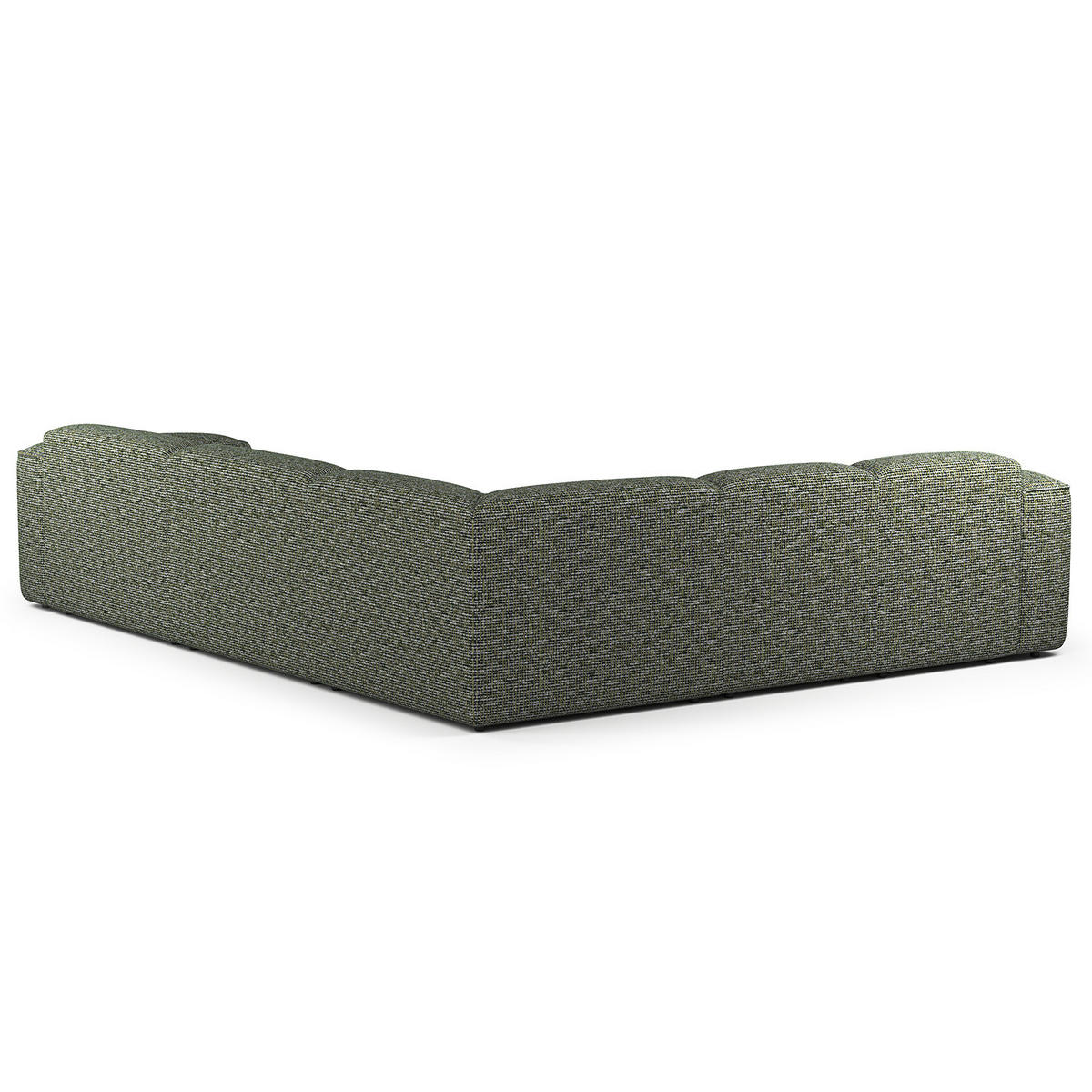 ECKSOFA mit Rundecke - Schwarz/Grün, Kunststoff/Textil (325/260cm) - home24