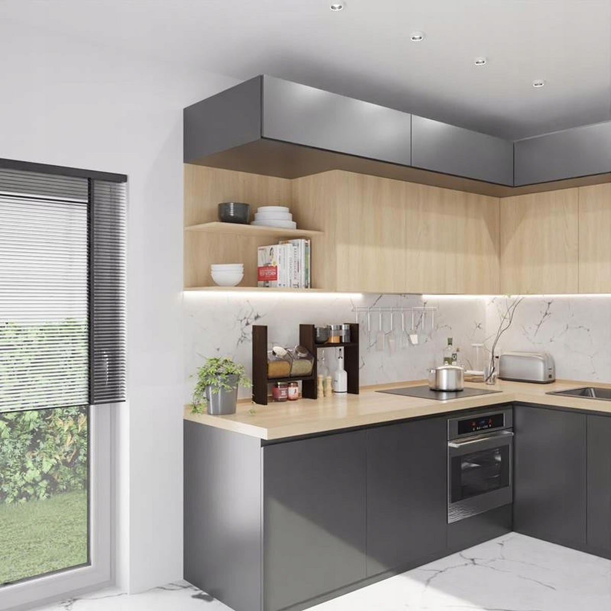 KÜCHENREGAL EX3 ausziehbar Wenge 40/12/44 cm - Wengefarben, Holzwerkstoff (40/44/12cm) - Matkam Möbel