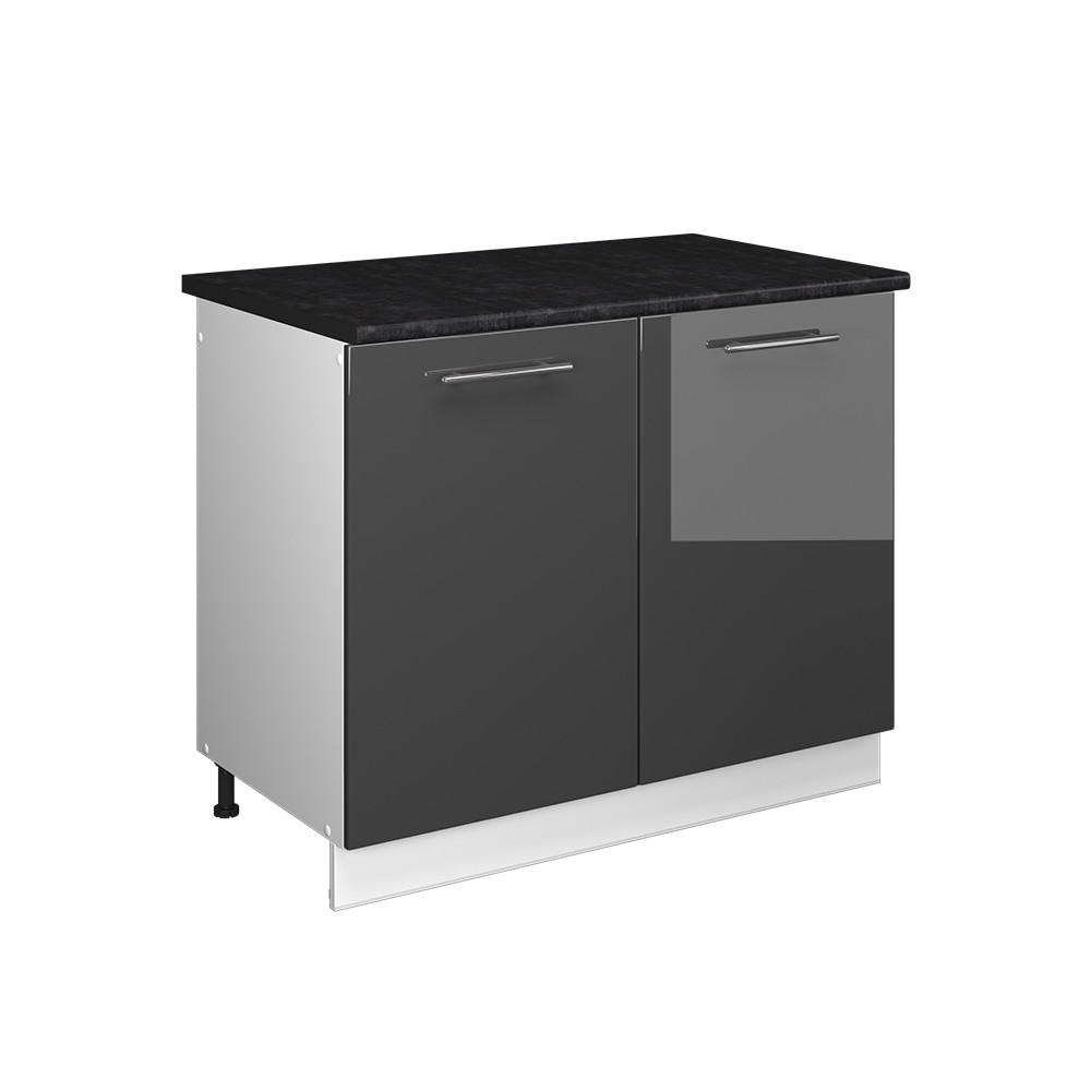 Vicco SKŘÍŇKA POD DŘEZ Fame-Line, Antracitový vysoký lesk/Bílá, 100 cm, PD Antracit