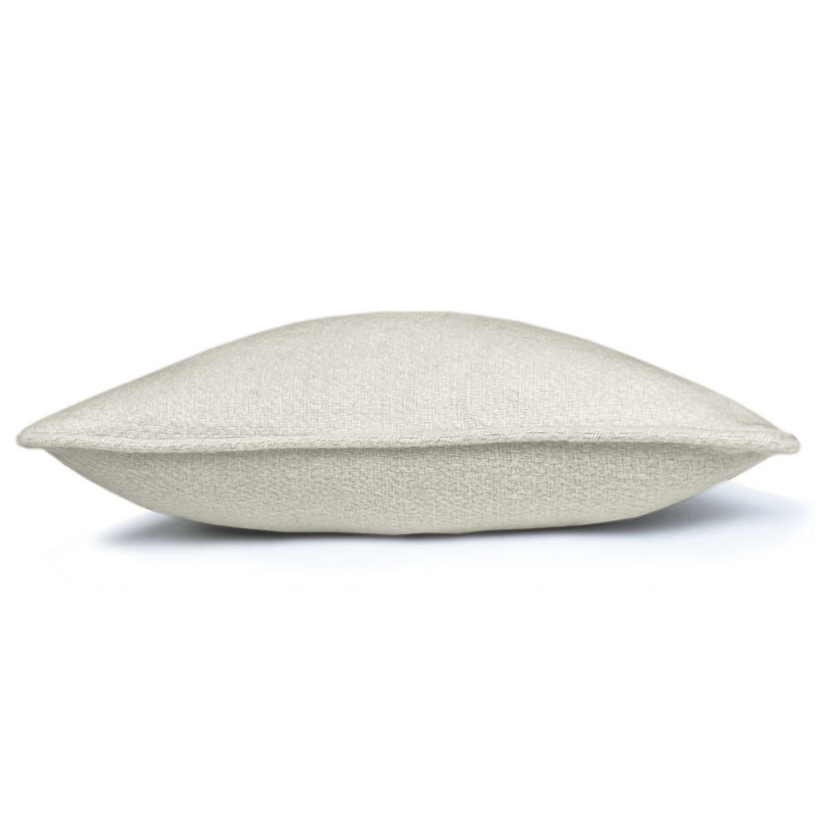 WOLLKISSEN recycelte Wolle Struktur Abbeyweiß 50x50 - Weiß, Textil (50/50/12cm) - Malagoon