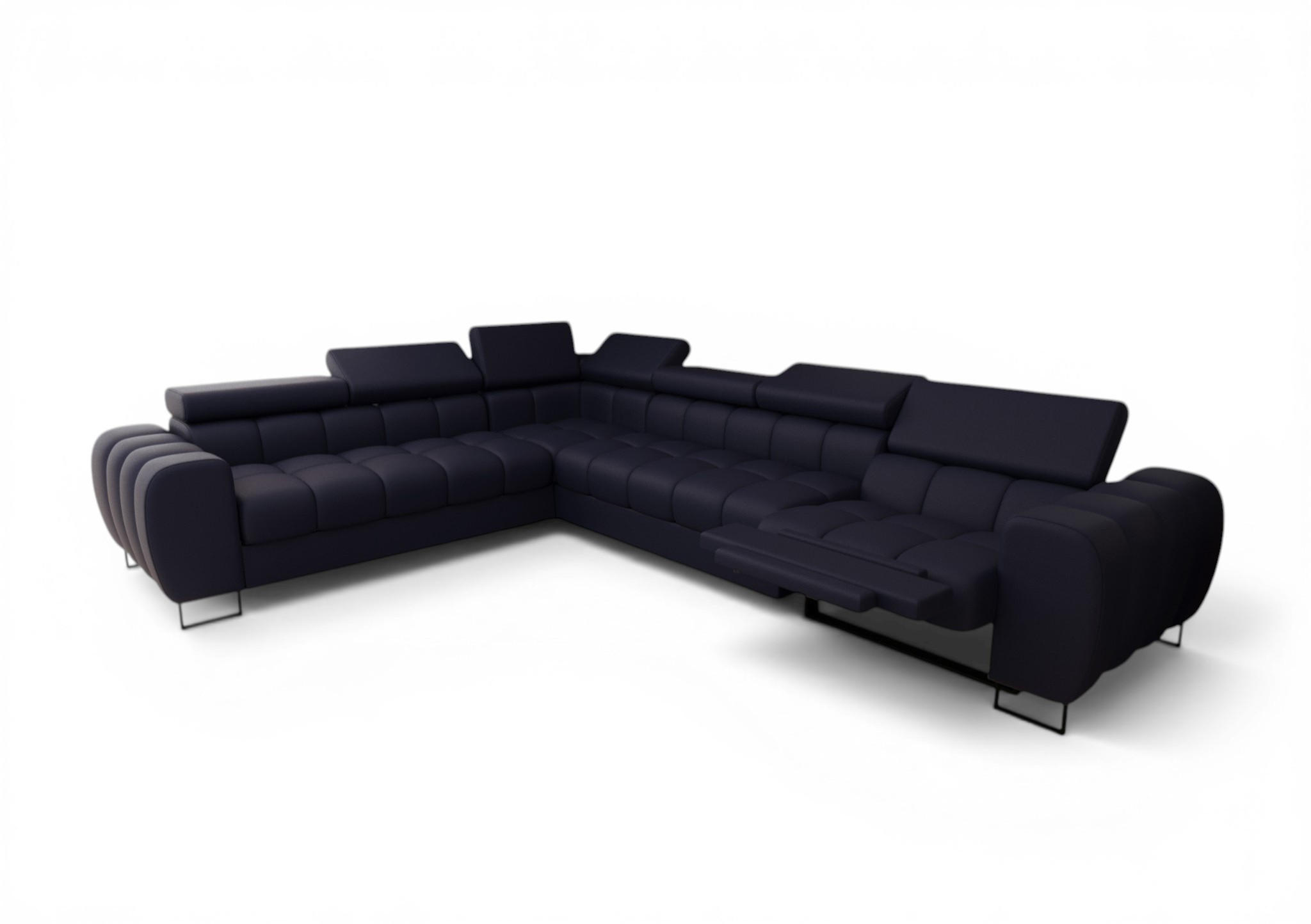 ECKSOFA Bastien Relax - Dunkelblau, Holzwerkstoff/Textil (260/330cm) - Fun Möbel