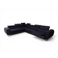 ECKSOFA Bastien Relax - Dunkelblau, Holzwerkstoff/Textil (260/330cm) - Fun Möbel