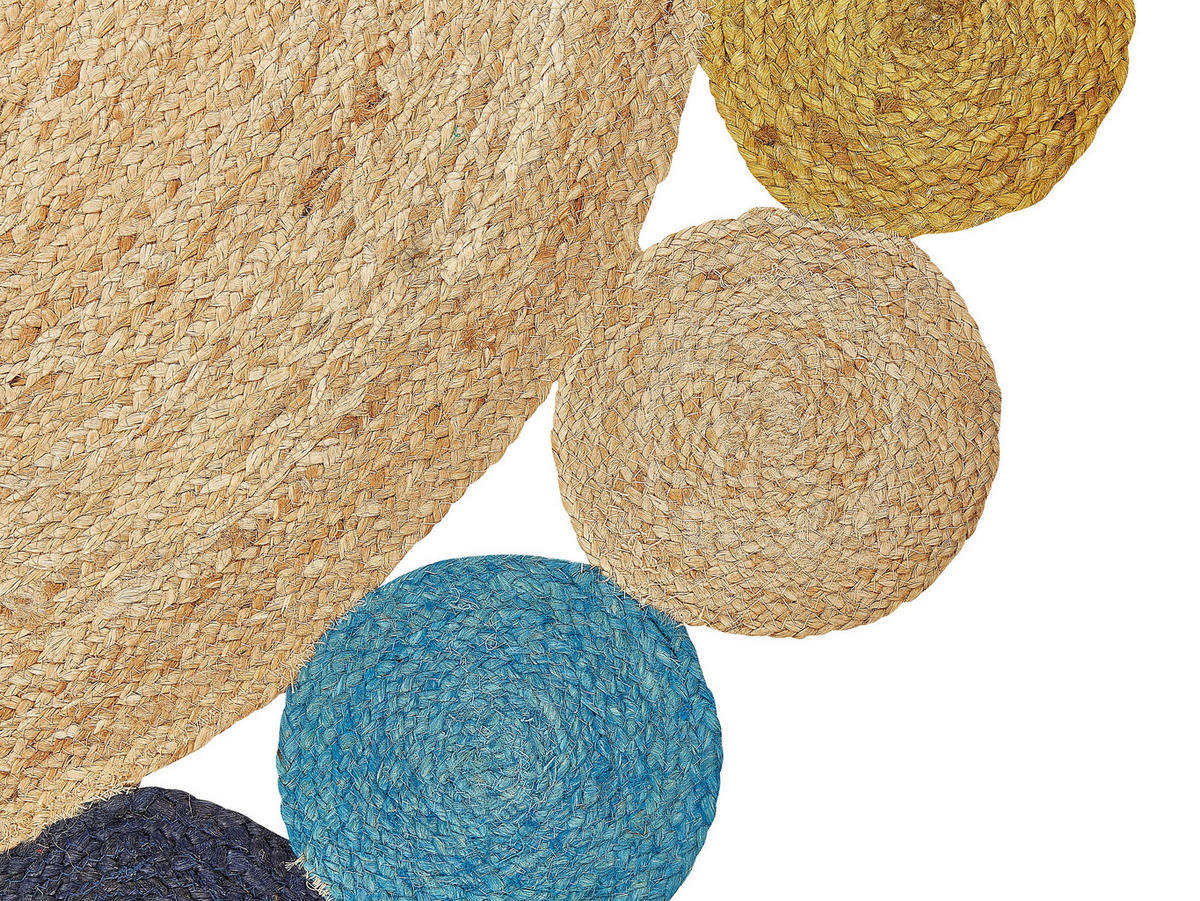 KURZFLOR-TEPPICH Vostan 140/140 cm - Naturfarben, Naturmaterialen (140/140cm) - Beliani