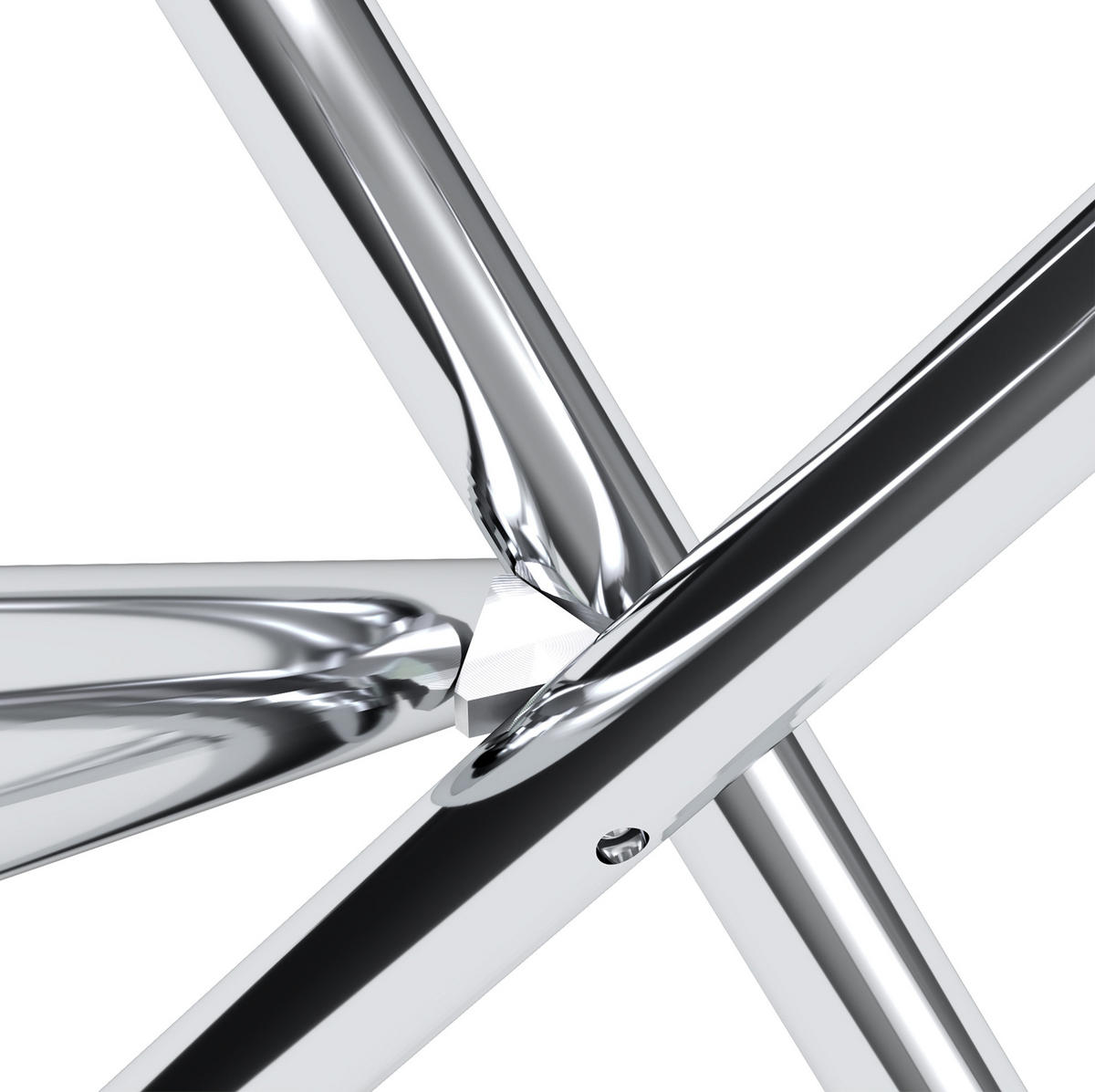 ESSTISCH 80/80/76 cm rund aus Glas und Metall in Silber - Silberfarben, Metall (80/80/76cm) - Flora Grace