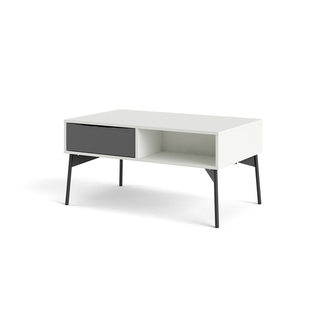 ebuy24 Couchtisch Weiß 99x49x60 cm