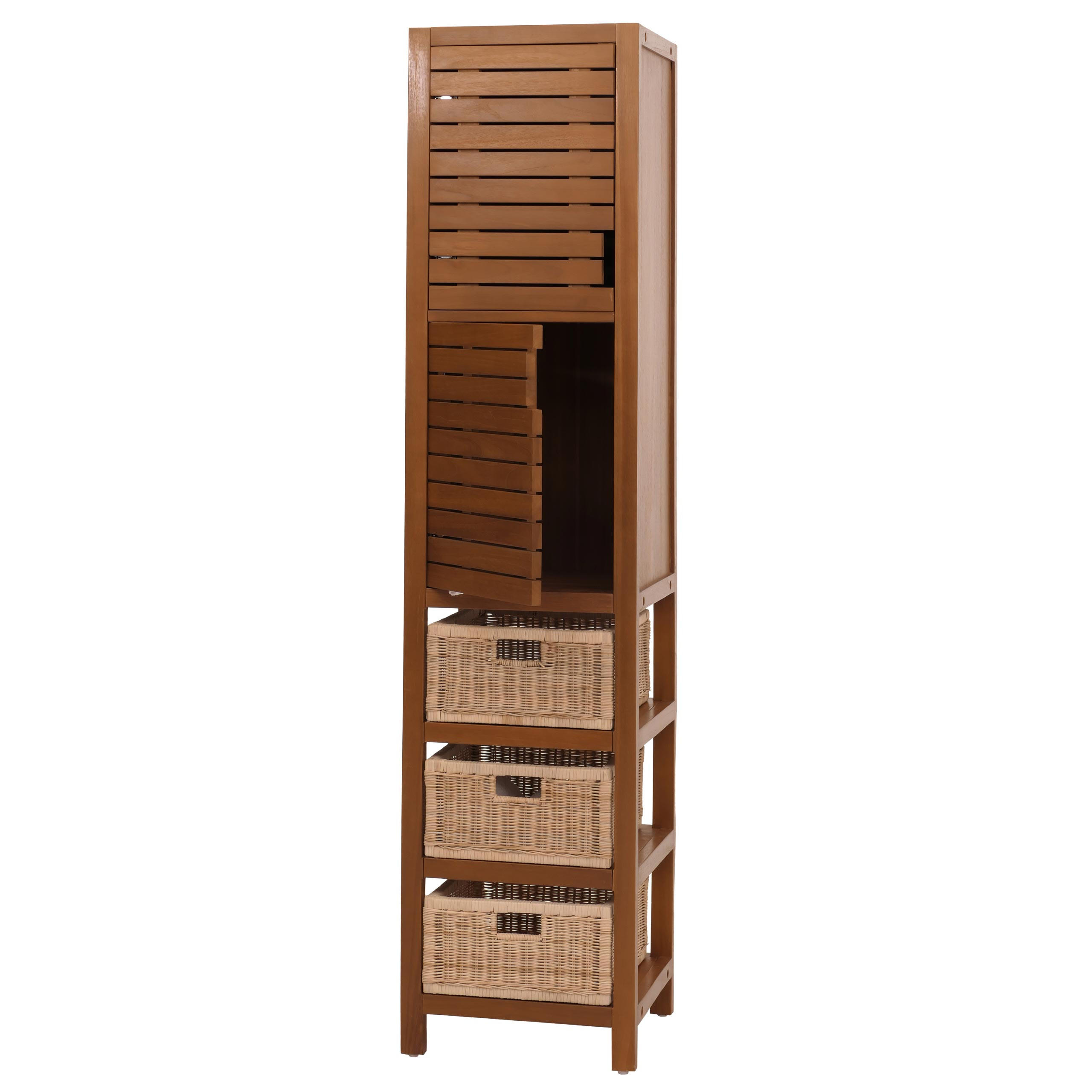 HOCHSCHRANK Braun - Braun, Holz (40/120/40cm) - MCW