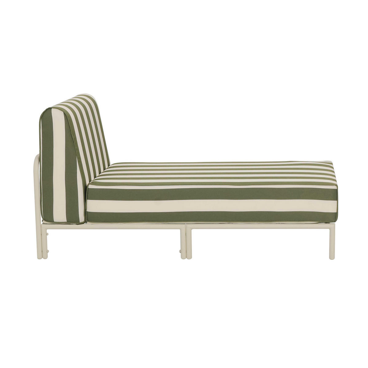 CHAISELONGUE, Kakigrün - Grün, Textil (72/78/153cm) - Oviala
