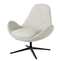 SESSEL - Schwarz/Grau, Textil/Metall (87/90/82cm) - home24