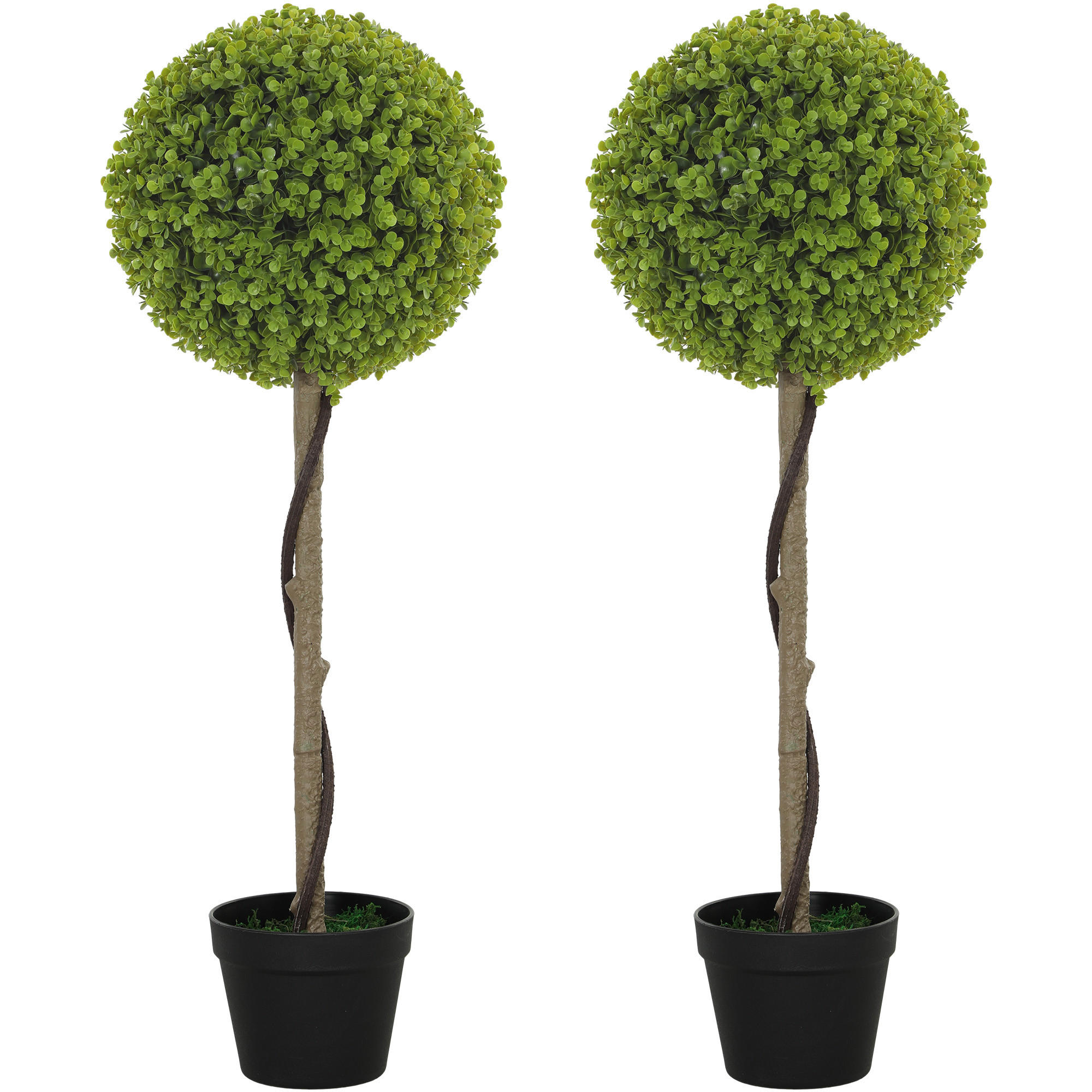KÜNSTLICHER EUKALYPTUS 2er-Set, 90 cm Zimmerpflanze, Grün - Grün, Kunststoff (90cm) - HOMCOM
