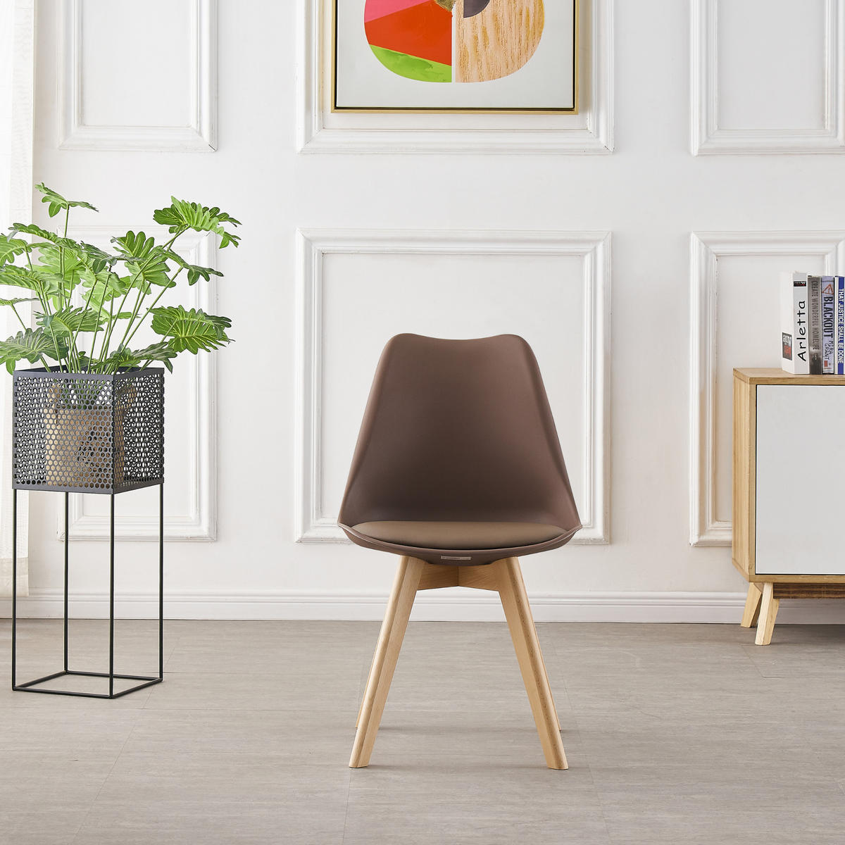 ESSZIMMERSTUHL Kunststoff 4-teilig Braun - Braun, Kunststoff (48/83/44cm) - Life Interiors