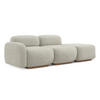 3-SITZER SOFA Rechts Bouclé Stoff Beige - Beige/Creme, Holz/Textil (258/73/95cm) - Makamii