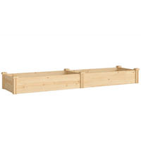 HOCHBEET 235/66/26 cm Naturholz (ohne Boden) - Naturfarben, Holz/Metall (66/26/235cm) - Oxeza