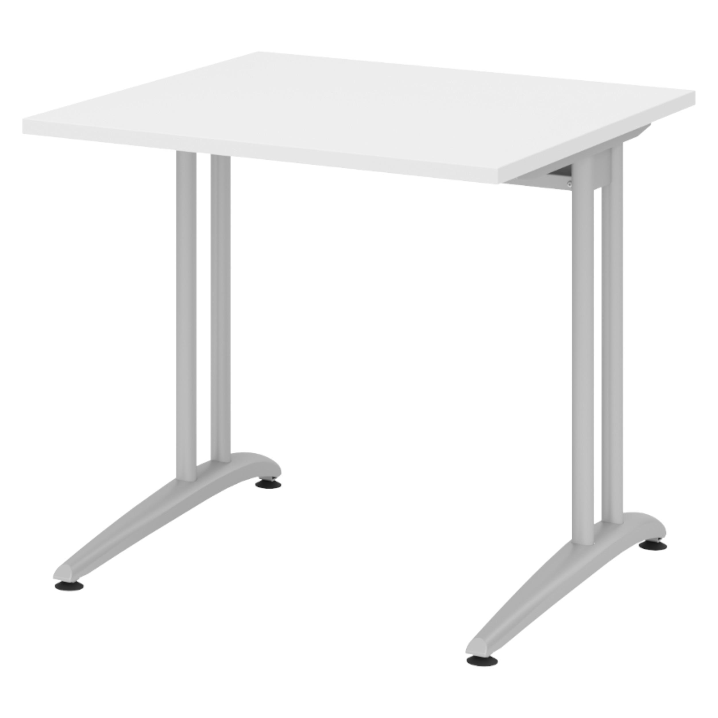 SCHREIBTISCH Serie-B 80/80/72 cm in Weiß - Weiß, Holzwerkstoff (80/80/72cm) - bümö