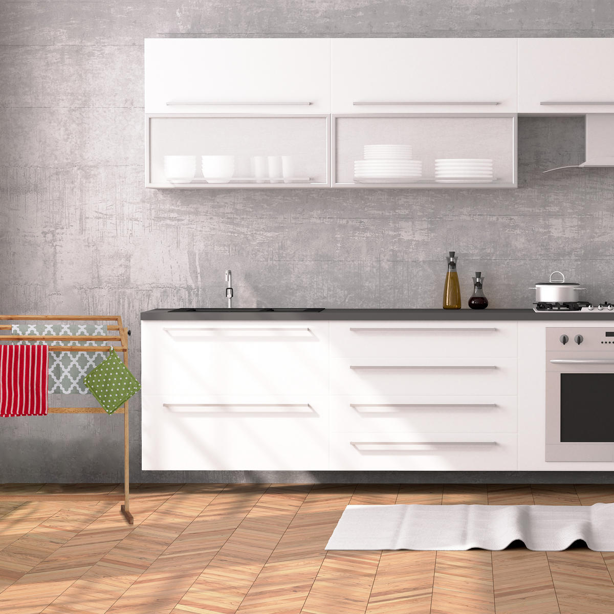 HANDTUCHHALTER - Hellbraun, Holz (66/98/31cm) - Relaxdays