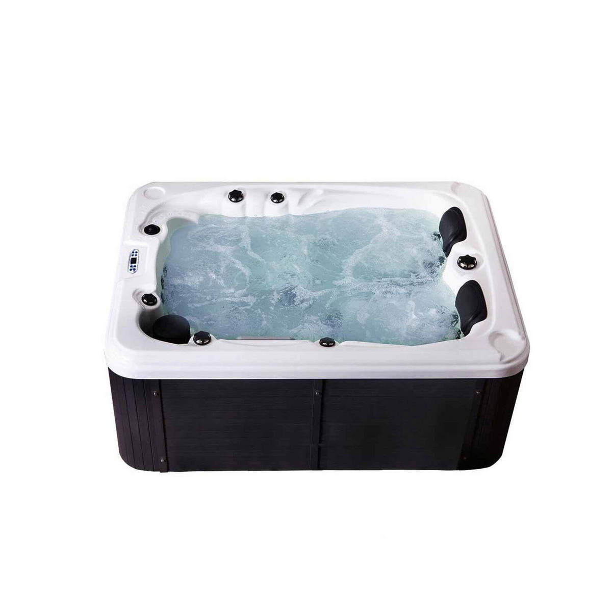 OUTDOOR WHIRLPOOL BEACH - Ausstattung: Pure - Anthrazit, Kunststoff (210/83/155cm) - Home Deluxe