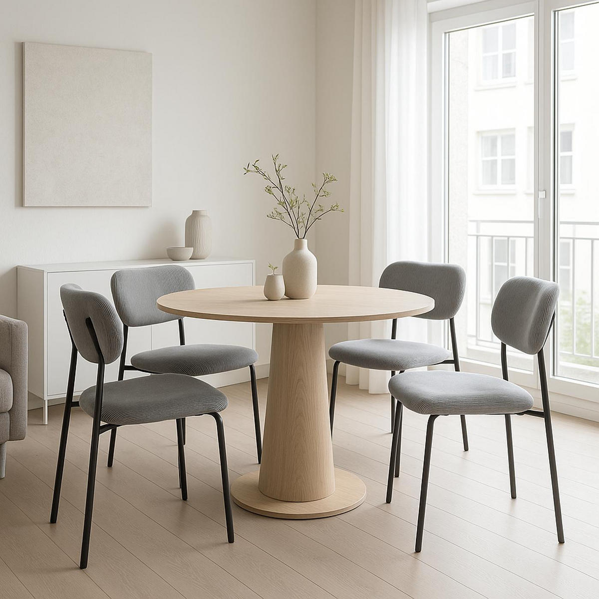 ESSZIMMERSTUHL Grau 2er-Set - Grau, Textil (44/83/52cm) - MCW