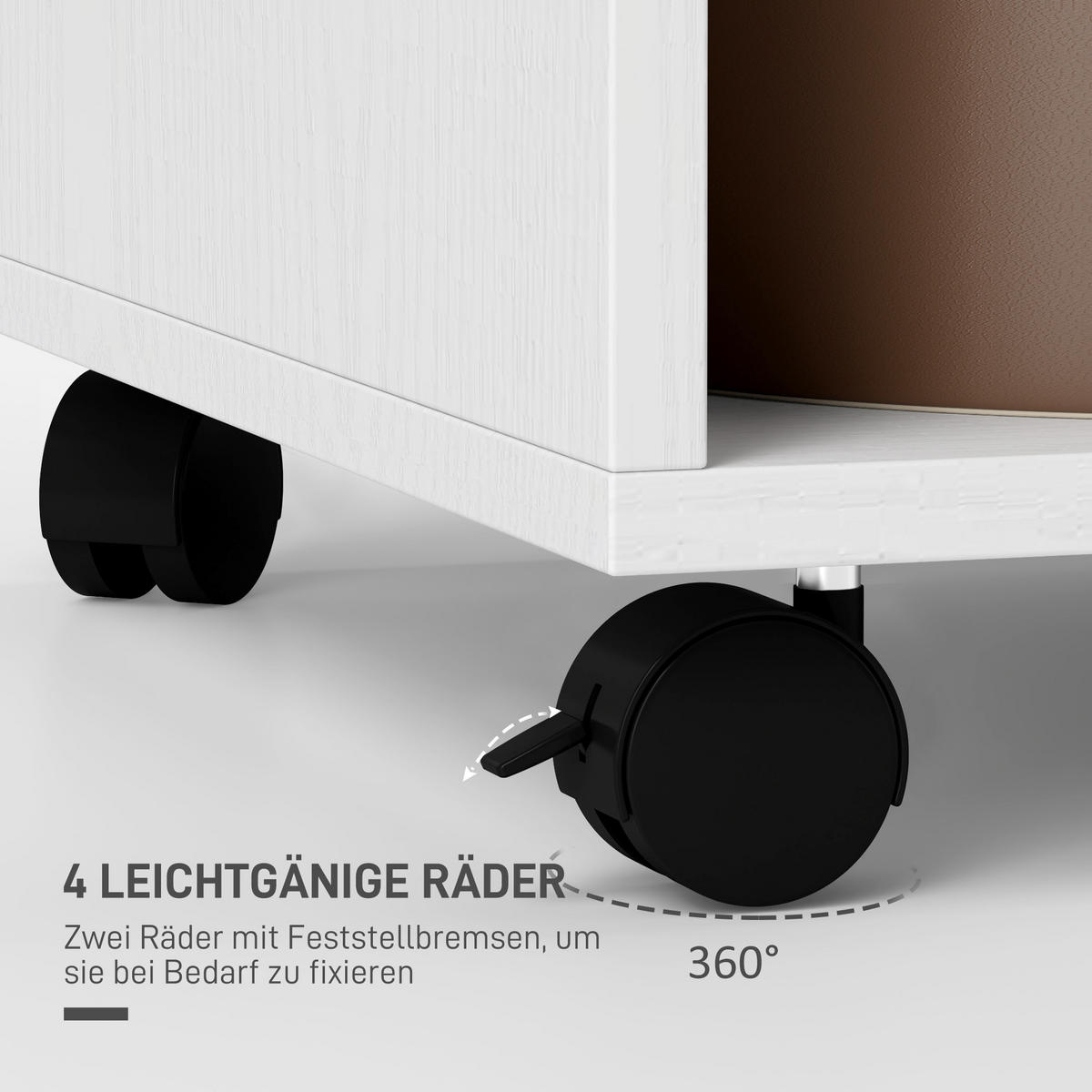 KLEIDERSCHRANK Mobile Garderobe Weiß - Weiß, Holz (40/127/60cm) - HOMCOM