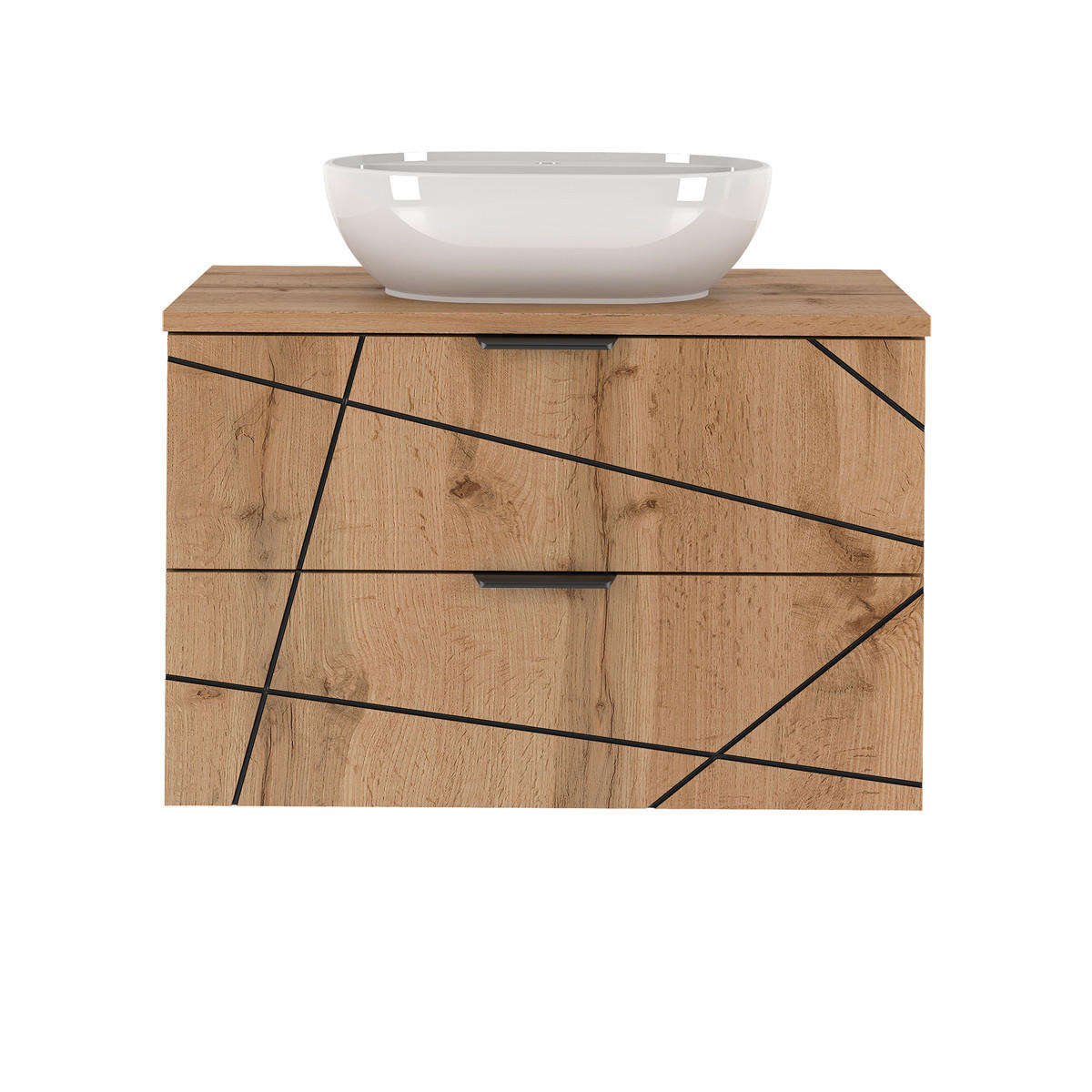 WASCHTISCH 80.6cm Teren Holz - Braun, Holzwerkstoff (80.6/52.2/46.5cm) - Petits-meubles