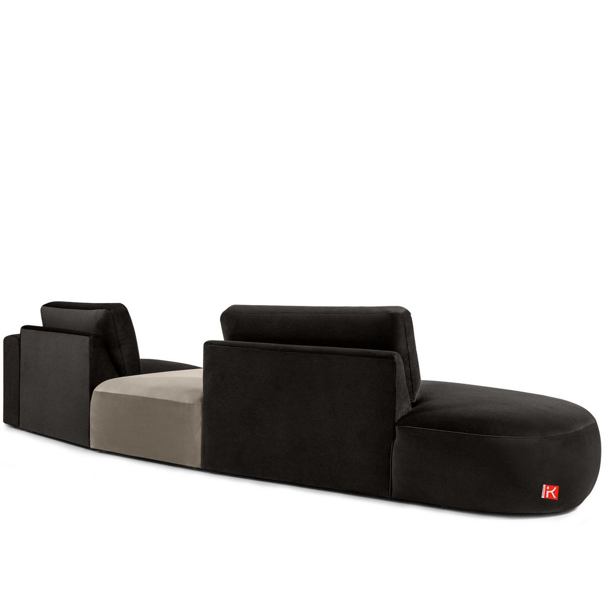 4-SITZER ECKSOFA ZUCCO Velour links, Braun - Braun, Textil (350/84/105cm) - KONSIMO®