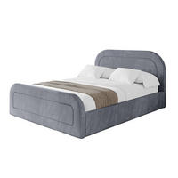 POLSTERBETT mit Bettkasten, Fußteil und Lattenrost, Boxbett ohne Matratze - LERAY-Z 120x200 Grau - Grau, Holzwerkstoff/Textil (120/200cm) - ALTDECOR