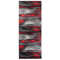 LÄUFER MAYA Schwarz Rot 70/400 cm - Rot, Textil (70/400cm) - Tapiso