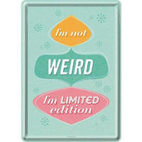 MINIBLECHSCHILD 10/14 cm Word Up I'm not Weird - Multicolor, Metall (10/14/0.1cm) - Nostalgic-Art