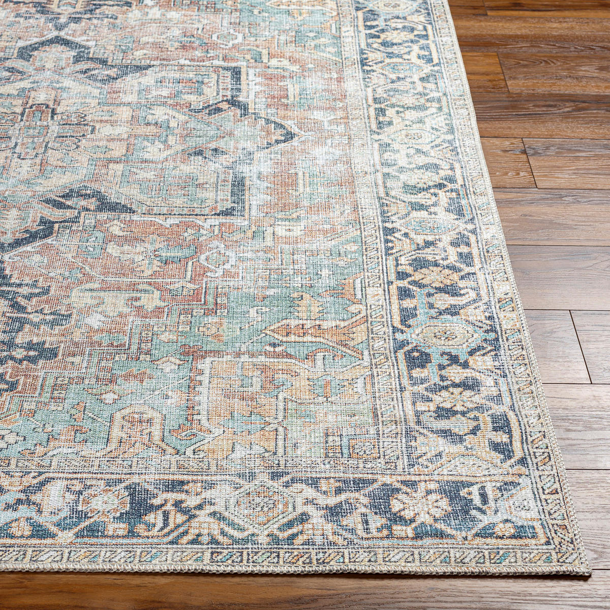 TEPPICH Maschinenwaschbar 200/275 cm Mehrfarbig - Grün, Textil (200/275cm)