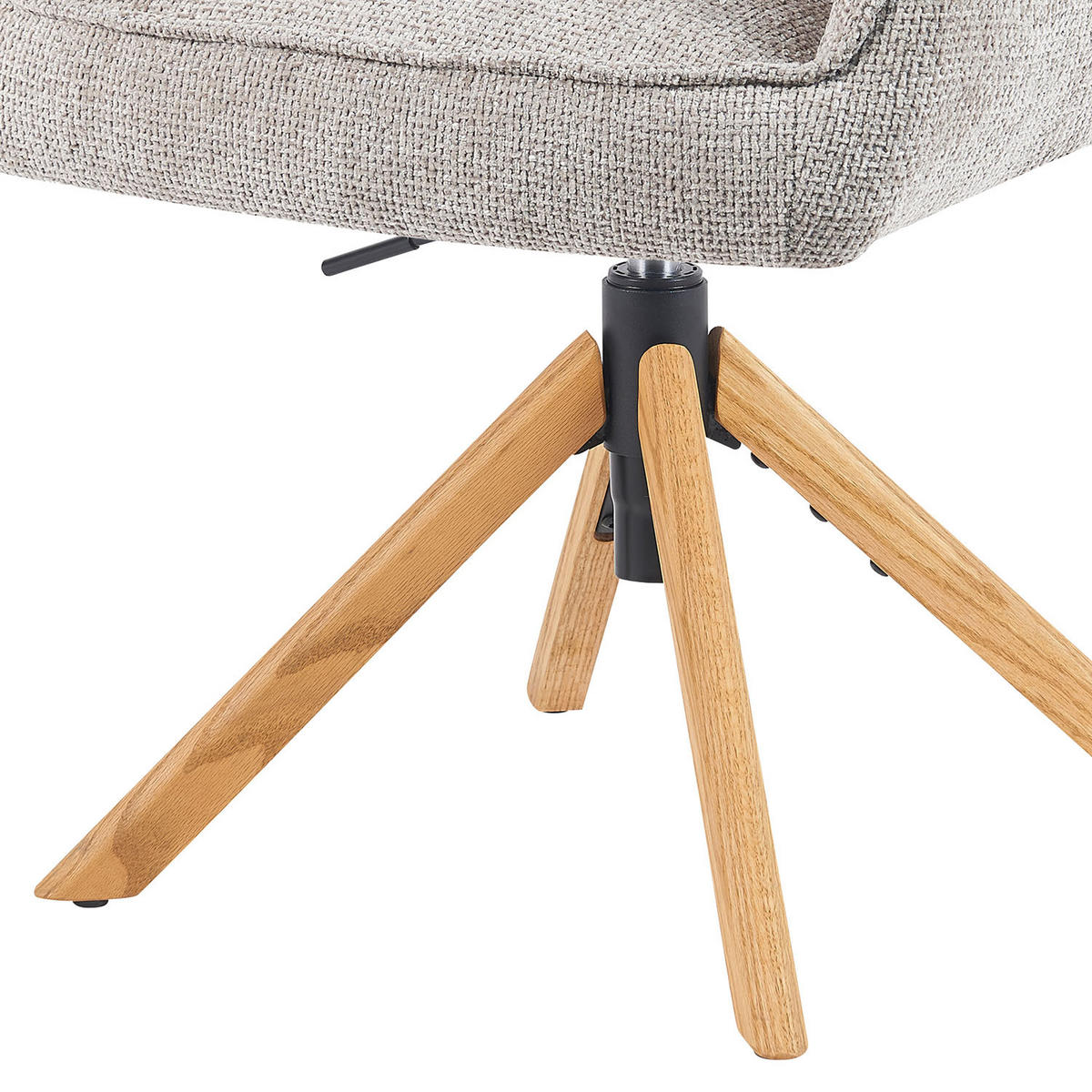 BÜROSTUHL Mika-Keno - Honigeiche/Hellgrau, Eichenholz/Holz (59/85/66cm) - DUBI Möbel