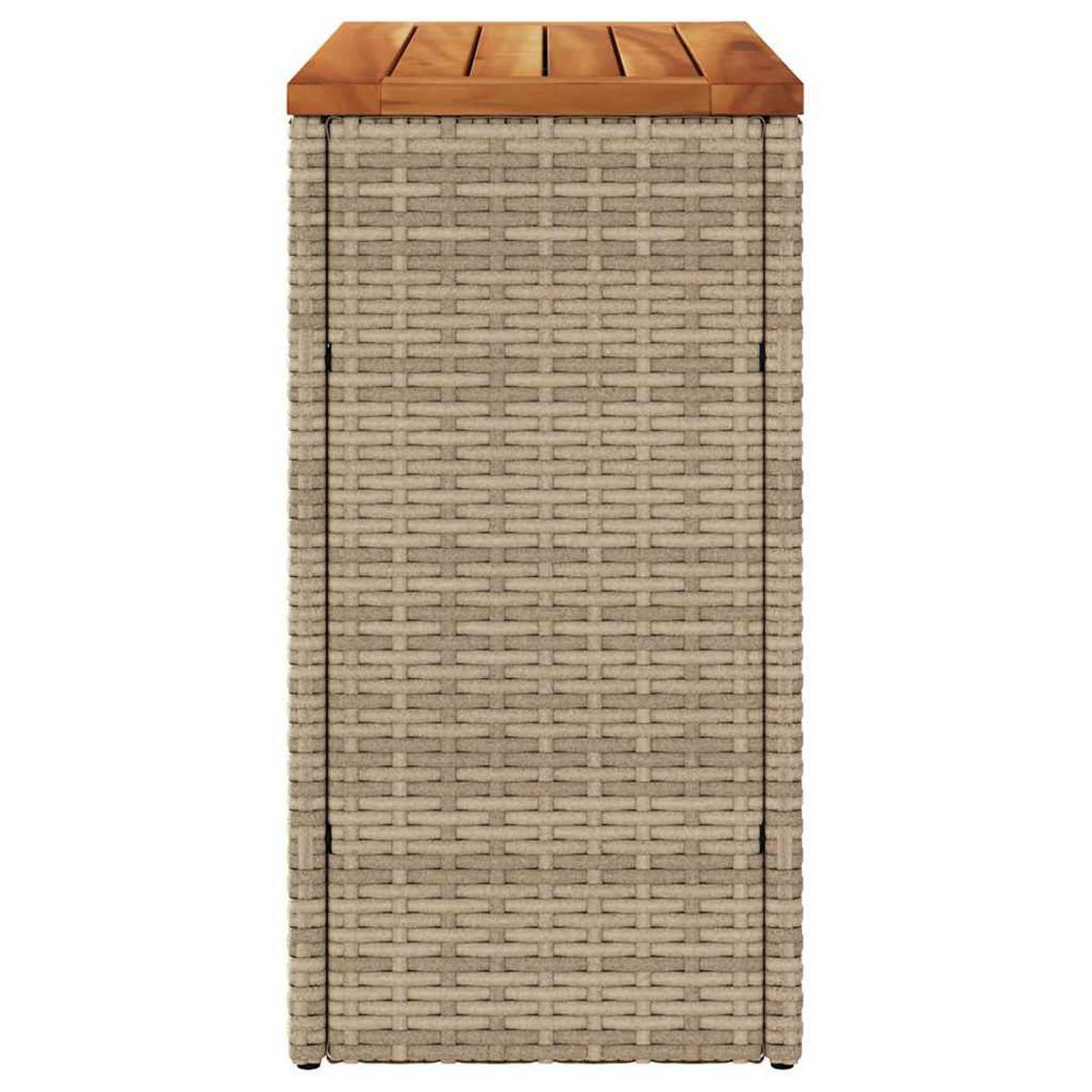 GARTEN-BEISTELLTISCH Holzplatte Beige 58/27,5/55 Cm Poly Rattan - Beige, Kunststoff (58/27.5/55cm) - vidaXL