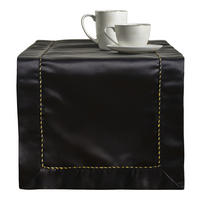 TISCHLÄUFER Kris - Schwarz, Textil (180/40/1cm) - home&you