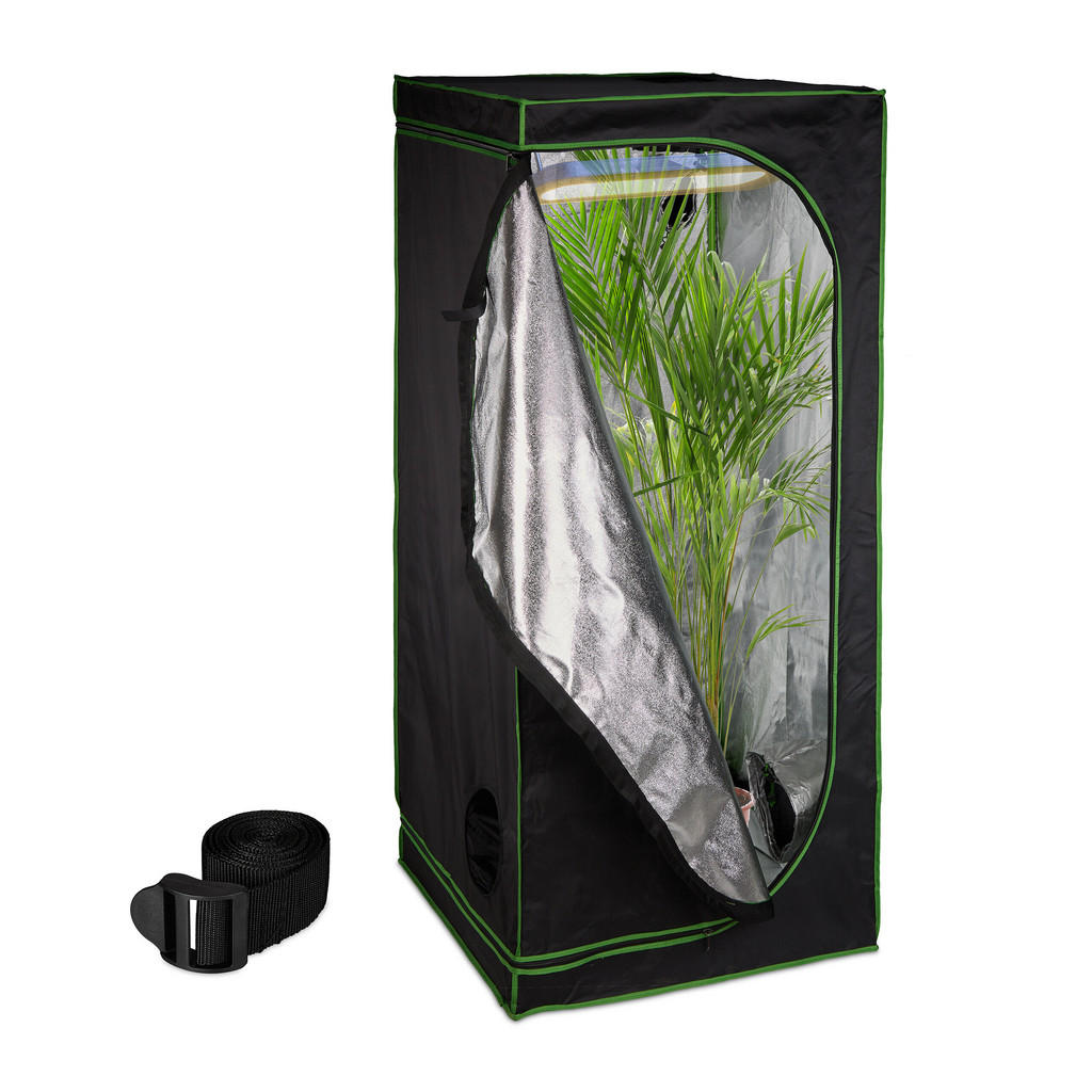 CORT Negru Verde pentru cultivare în interior 80x80x180 cm