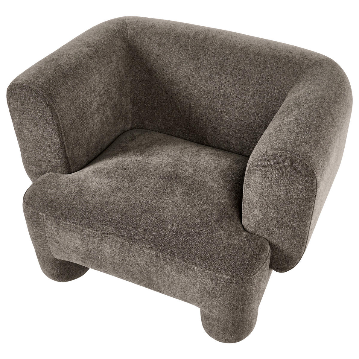 SESSEL Stoff Braun Hogbo - Braun, Textil (110/73/93cm) - Beliani