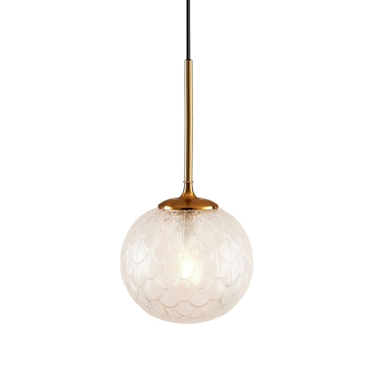 HÄNGELEUCHTE Aquila, Transparent und goldfarben, 41cm - Transparent, Glas (41/20/41cm) - KOSILUM