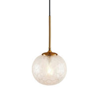 HÄNGELEUCHTE Aquila, Transparent und goldfarben, 41cm - Transparent, Glas (20/20/41cm) - KOSILUM