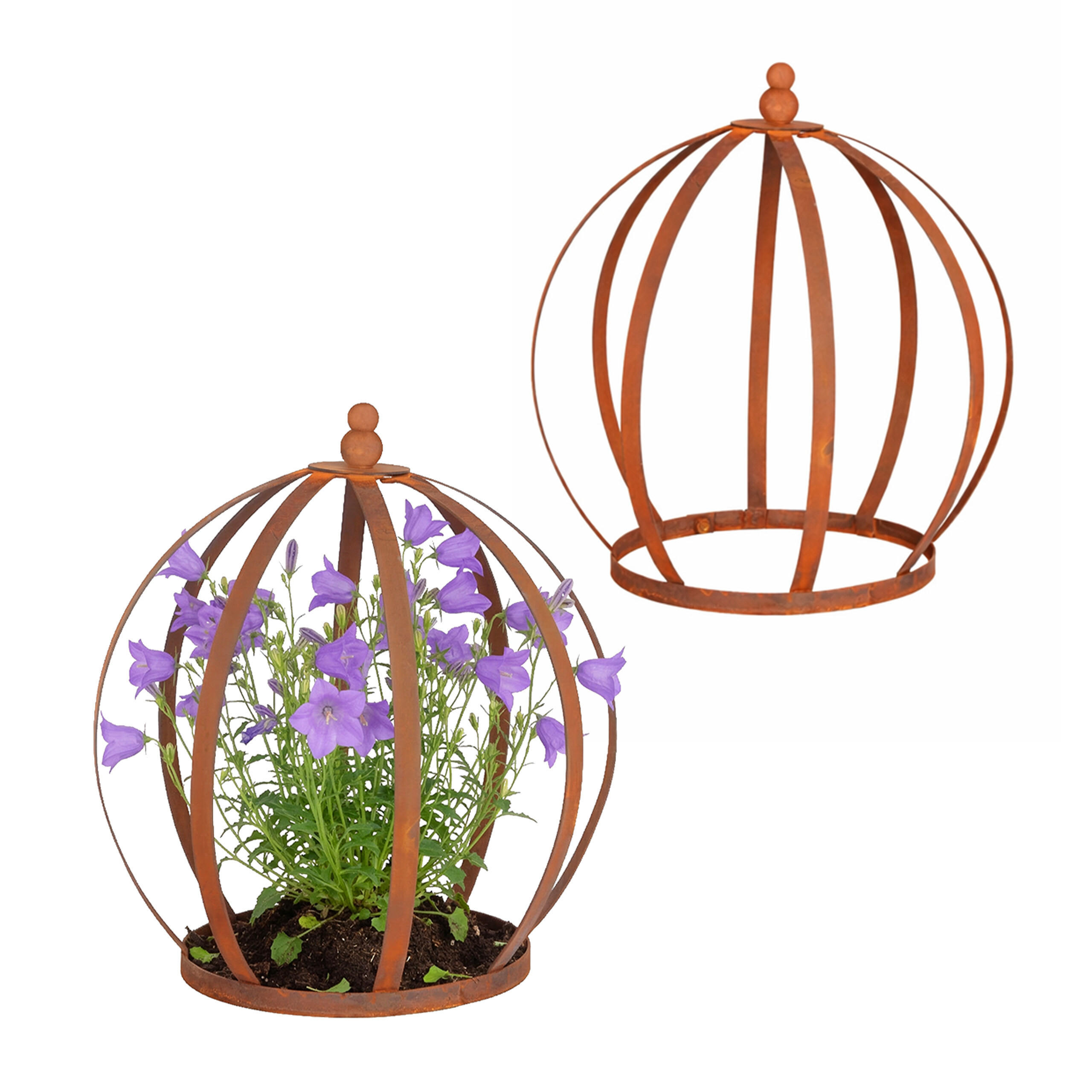 2XSTAUDENHALTER - Braun, Metall (30/35/30cm) - Relaxdays