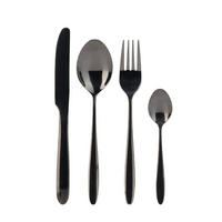 BESTECK-SET Base 24-tlg Goldfarben 37/5/25 cm Edelstahl - Schwarz, Metall - Mondex